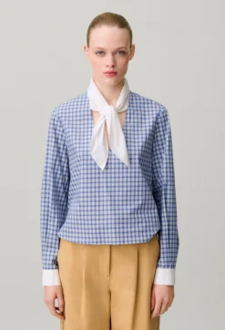 Blouse carreaux popeline