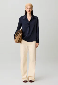 Blouse droite à plis