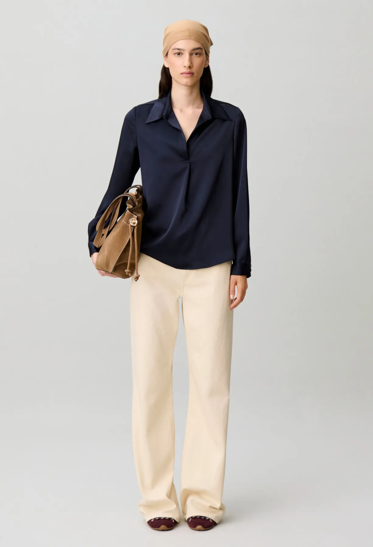 Blouse droite à plis