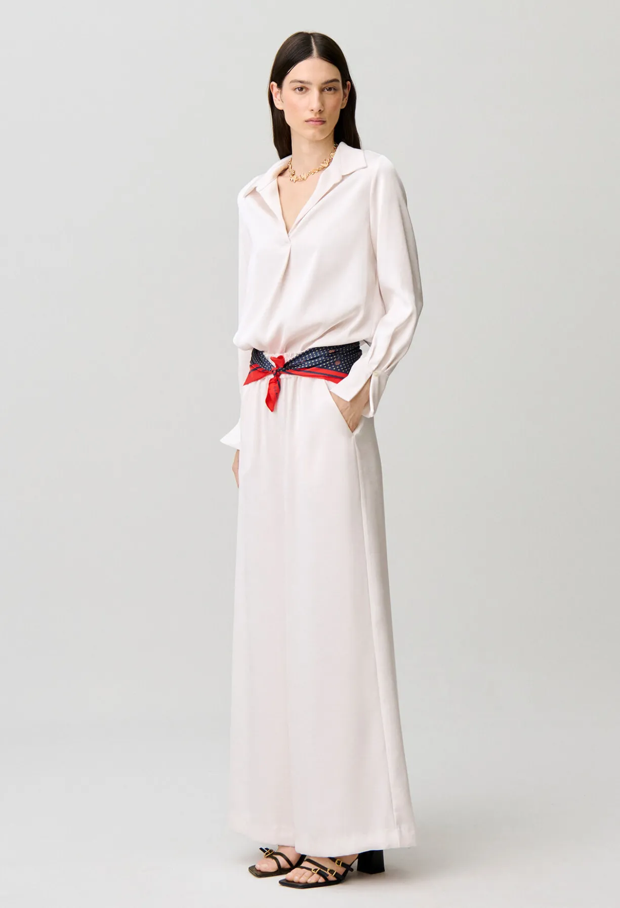 Blouse fluide col