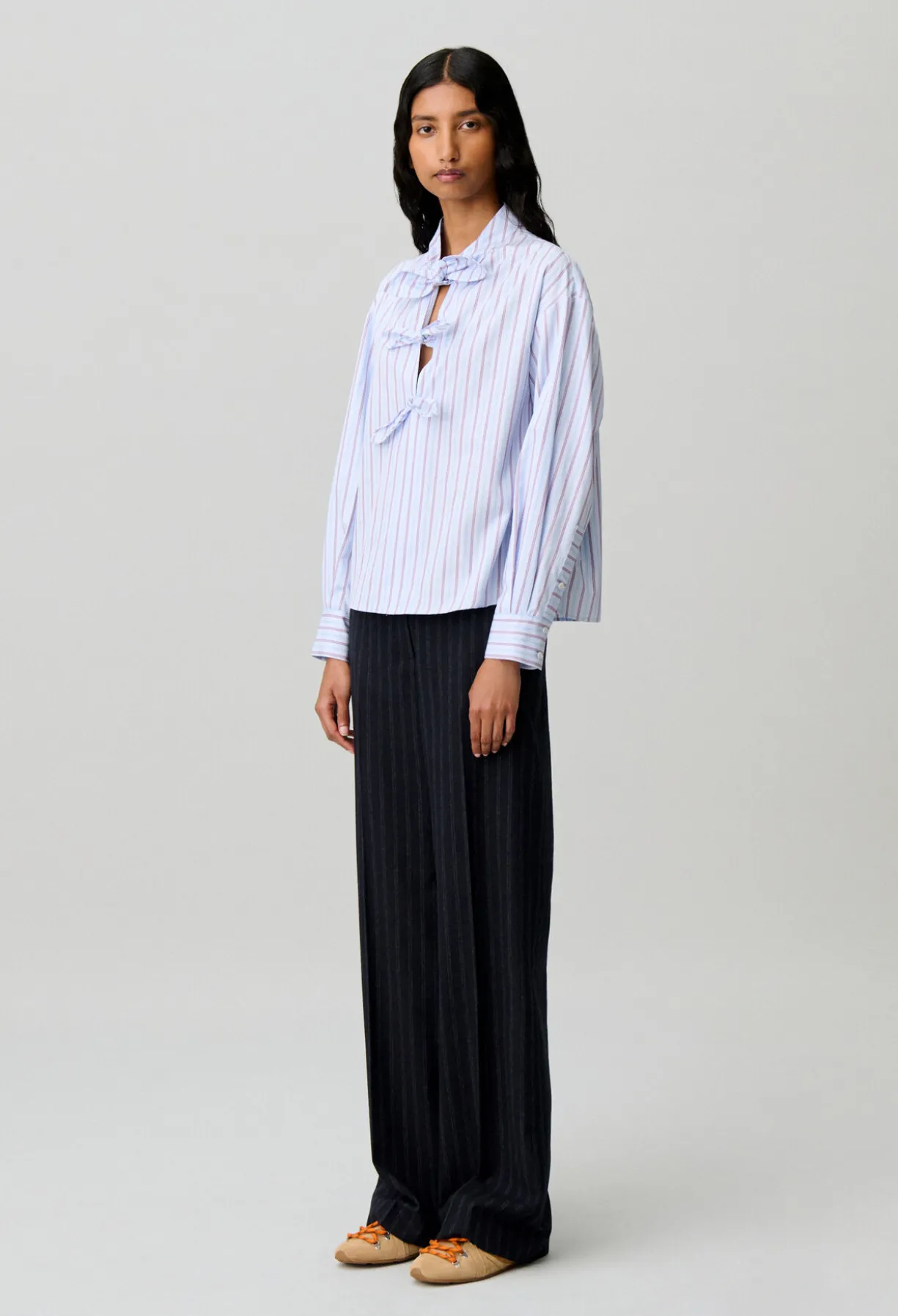 Blouse popeline rayée