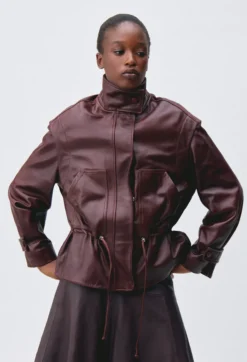 Blouson coupe large cuir