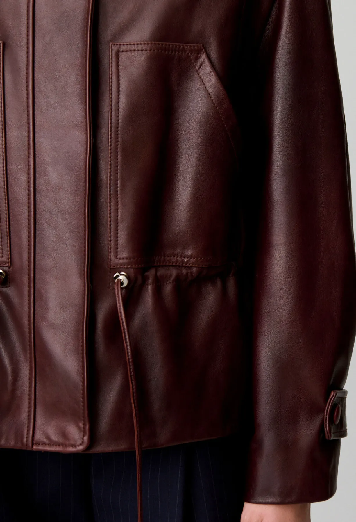 Blouson coupe large cuir