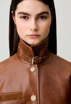 Blouson cuir large