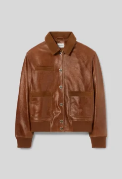 Blouson cuir large