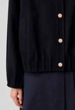 Blouson large pressions dorées