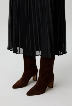 Bottes à talons cuir suède