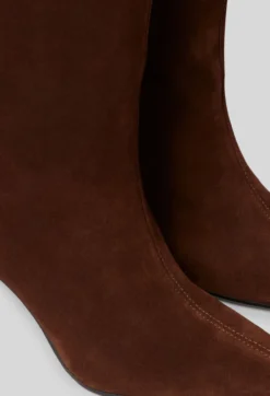 Bottes à talons cuir suède