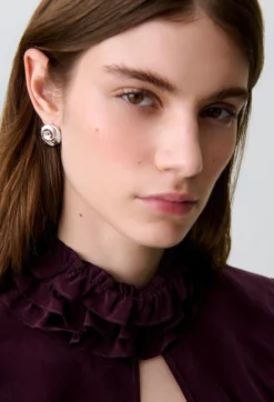 Boucles d'oreilles argentées Claudie