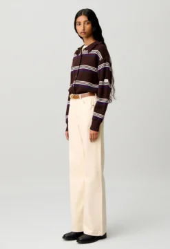Cardigan maille rayé