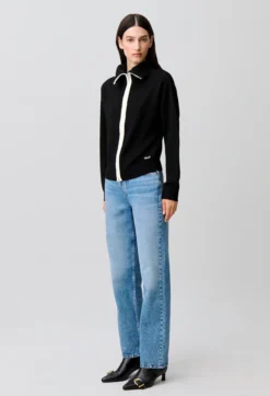 Cardigan maille zippé col camionneur