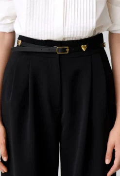 Ceinture cuir lisse charms