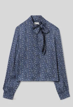 Chemise imprimée lavallière