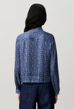 Chemise imprimée lavallière