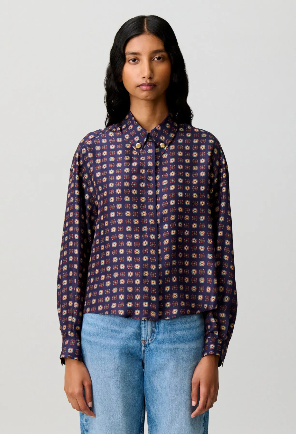 Chemise imprimée soie