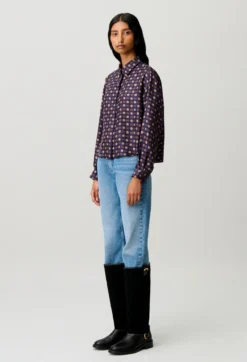 Chemise imprimée soie