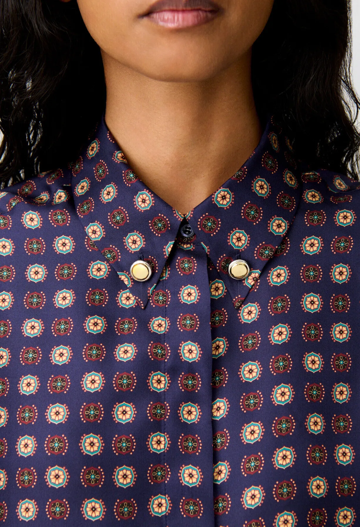Chemise imprimée soie