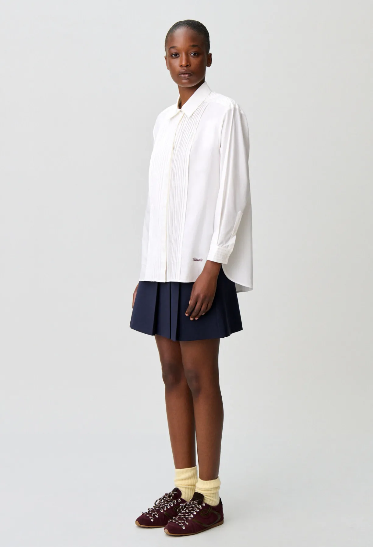 Chemise popeline broderie Claudie