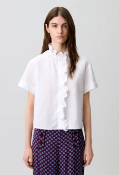 Chemise popeline col victorien
