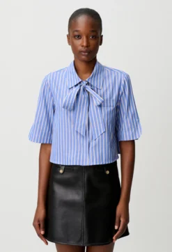 Chemise rayée lavallière