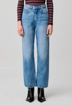 Jean droit denim delavé