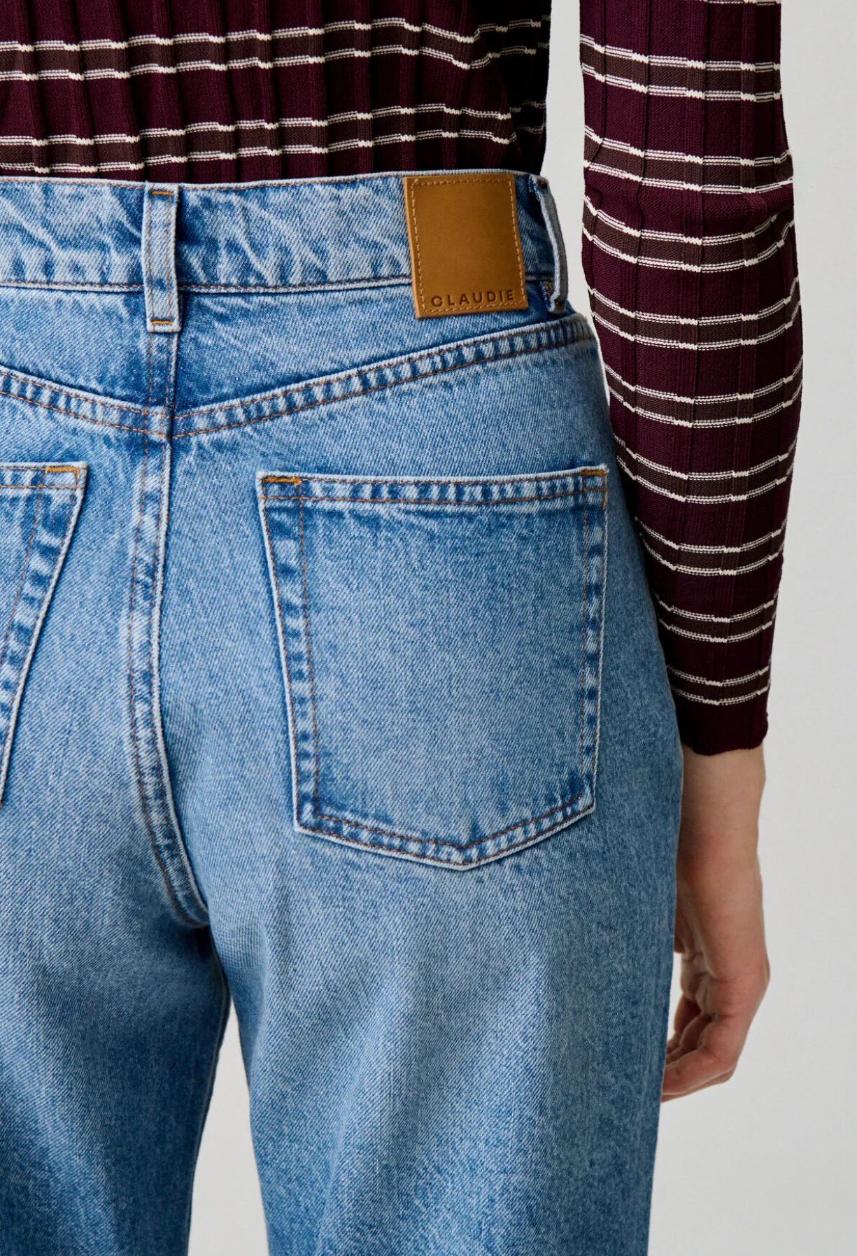Jean droit denim delavé