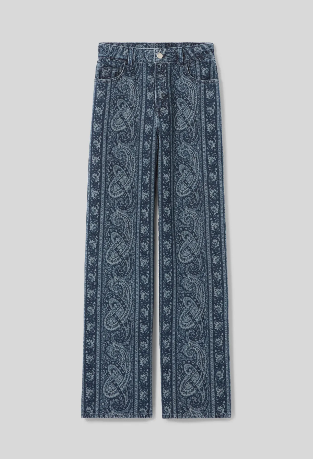 Jean droit denim imprimé