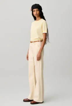 Jean flare denim taille haute