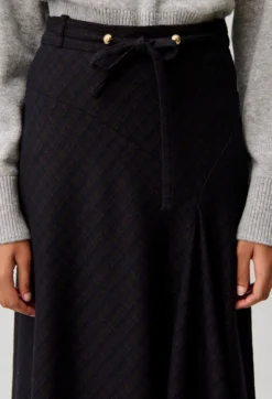 Jupe midi asymétrique