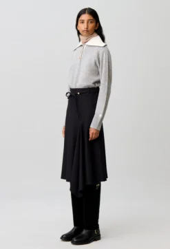 Jupe midi asymétrique