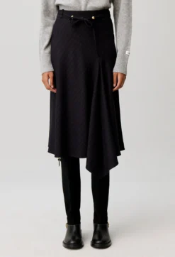 Jupe midi asymétrique