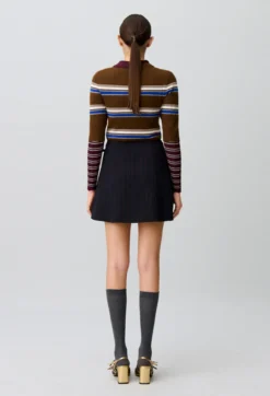Jupe rayée ceinture