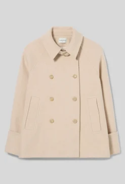 Manteau court caban col chemise