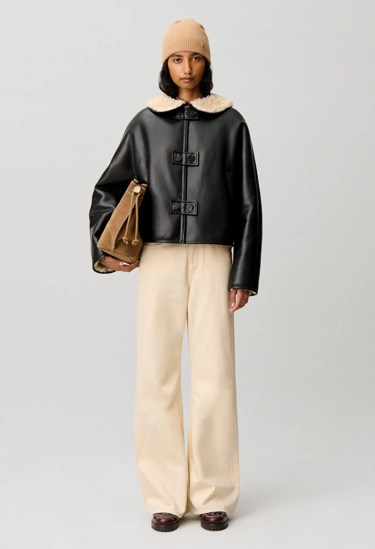 Manteau court coupe large