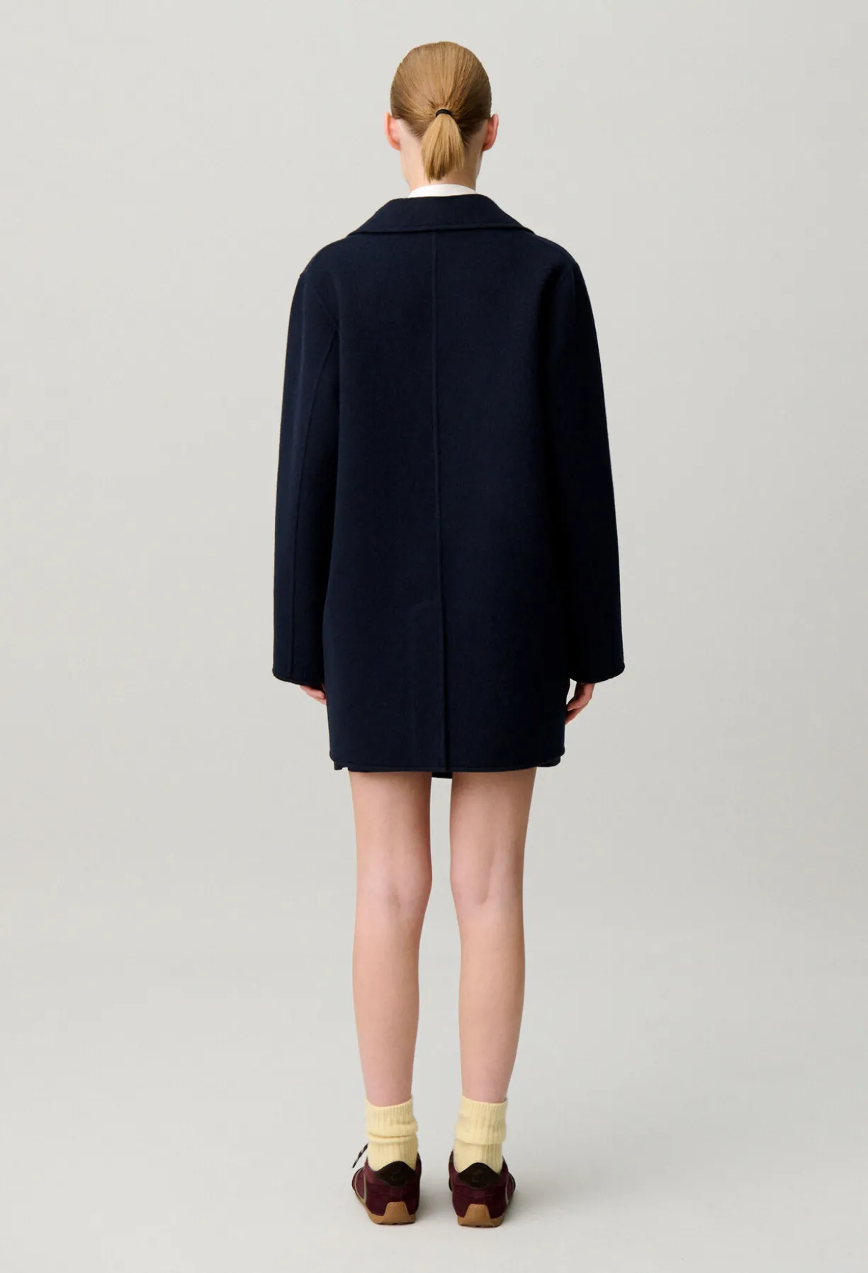 Manteau laine col tailleur