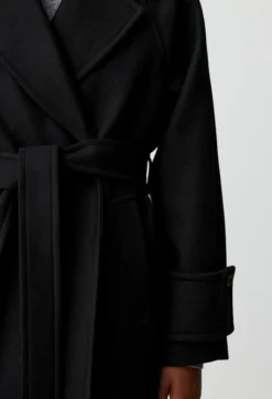 Manteau mi-long laine mélangée