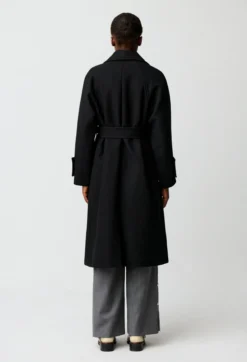 Manteau mi-long laine mélangée