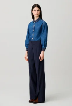 Pantalon laine mélangée