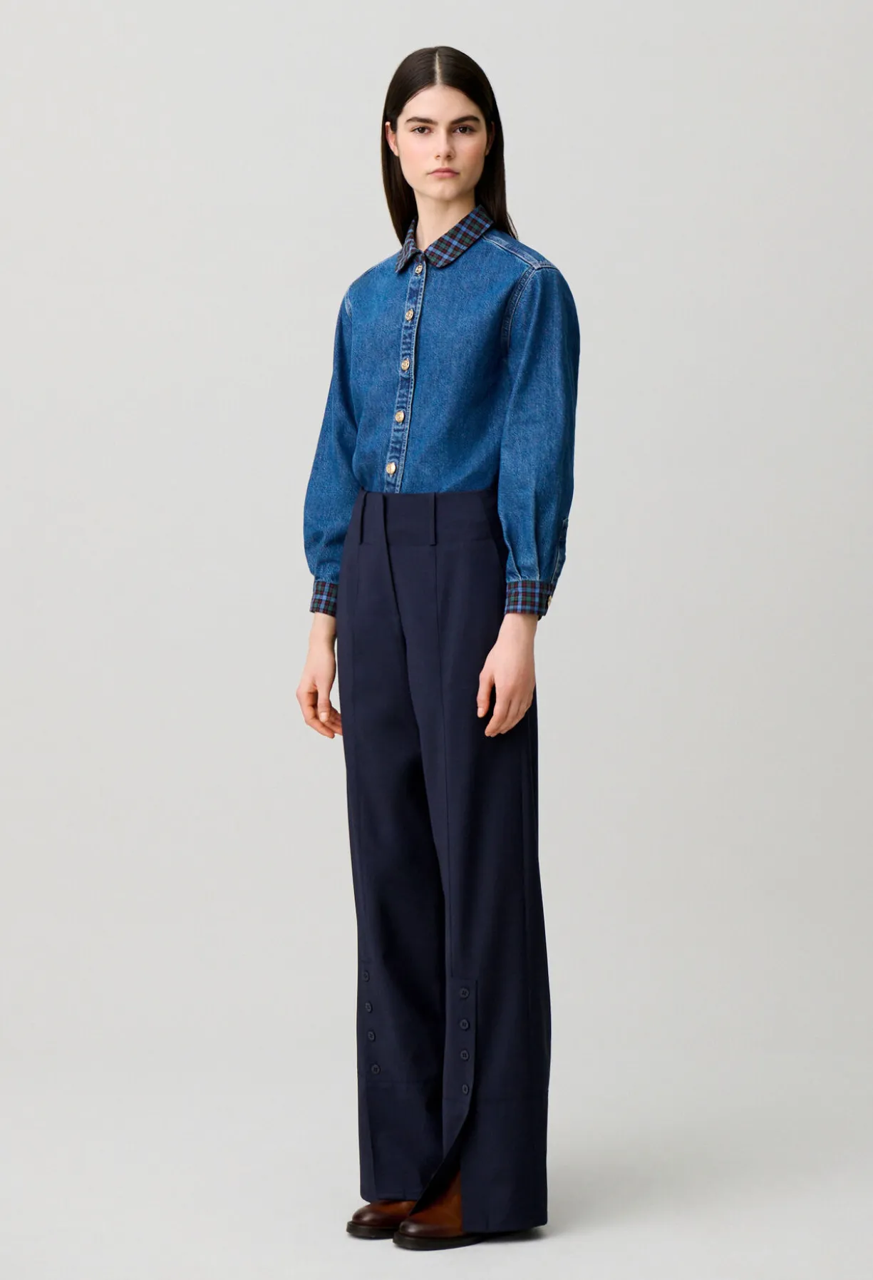 Pantalon laine mélangée