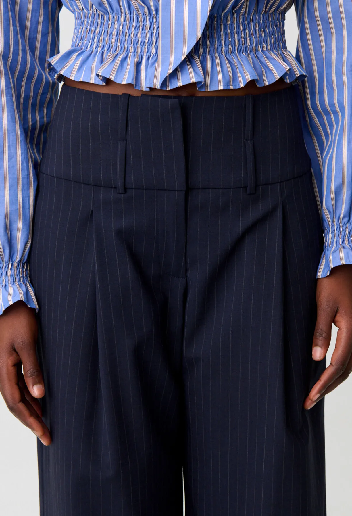 Pantalon laine mélangée