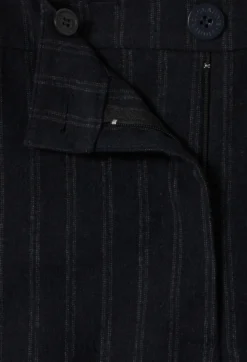 Pantalon laine mélangée rayé