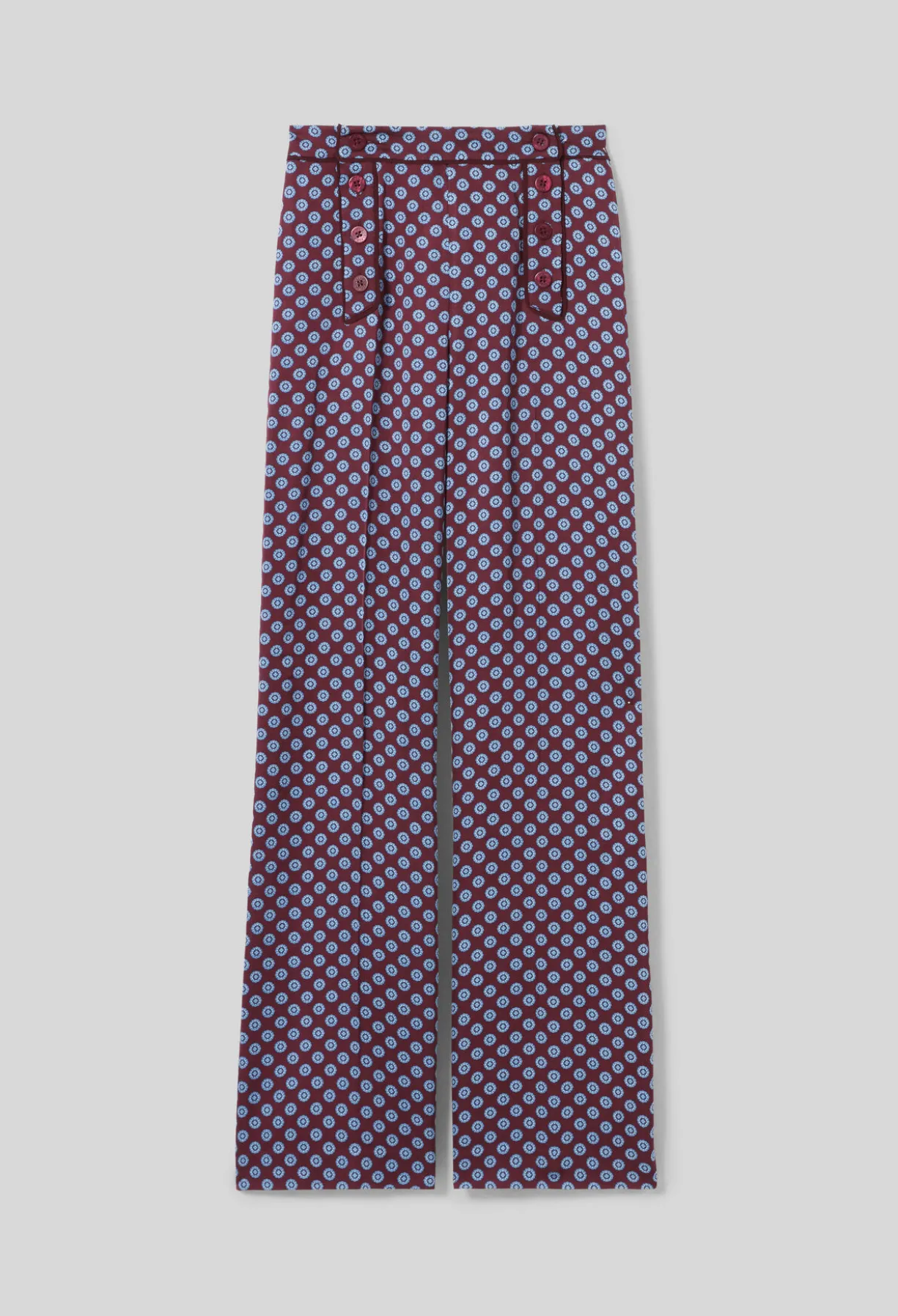 Pantalon à pont satin
