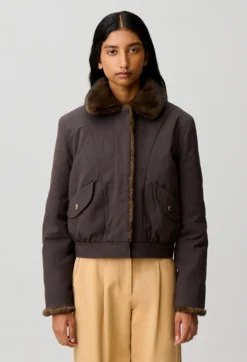 Parka courte nylon réversible