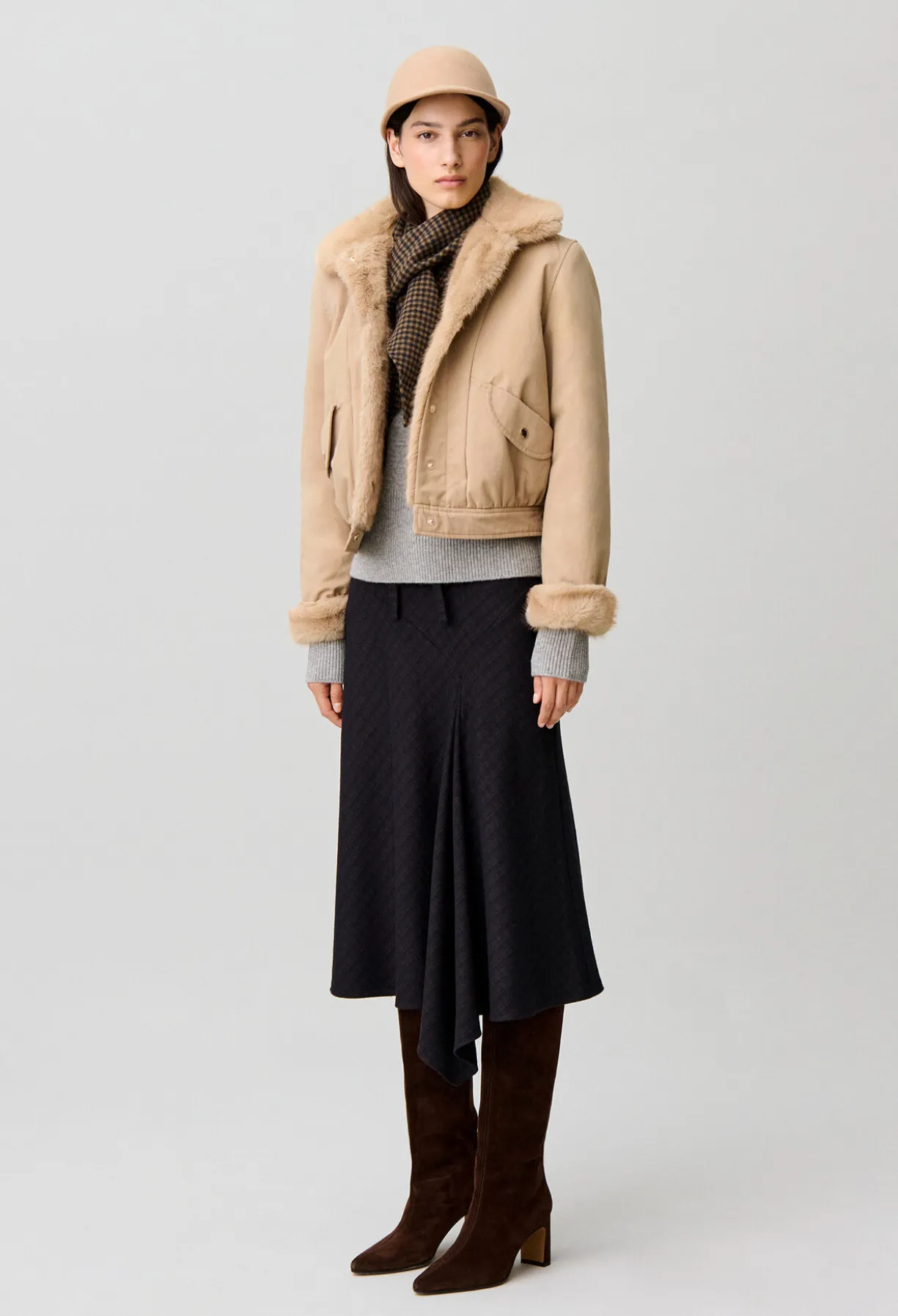 Parka courte nylon réversible