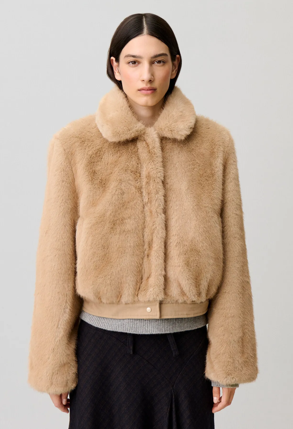 Parka courte nylon réversible
