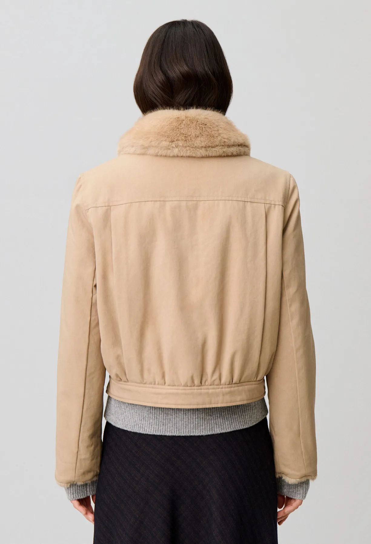 Parka courte nylon réversible