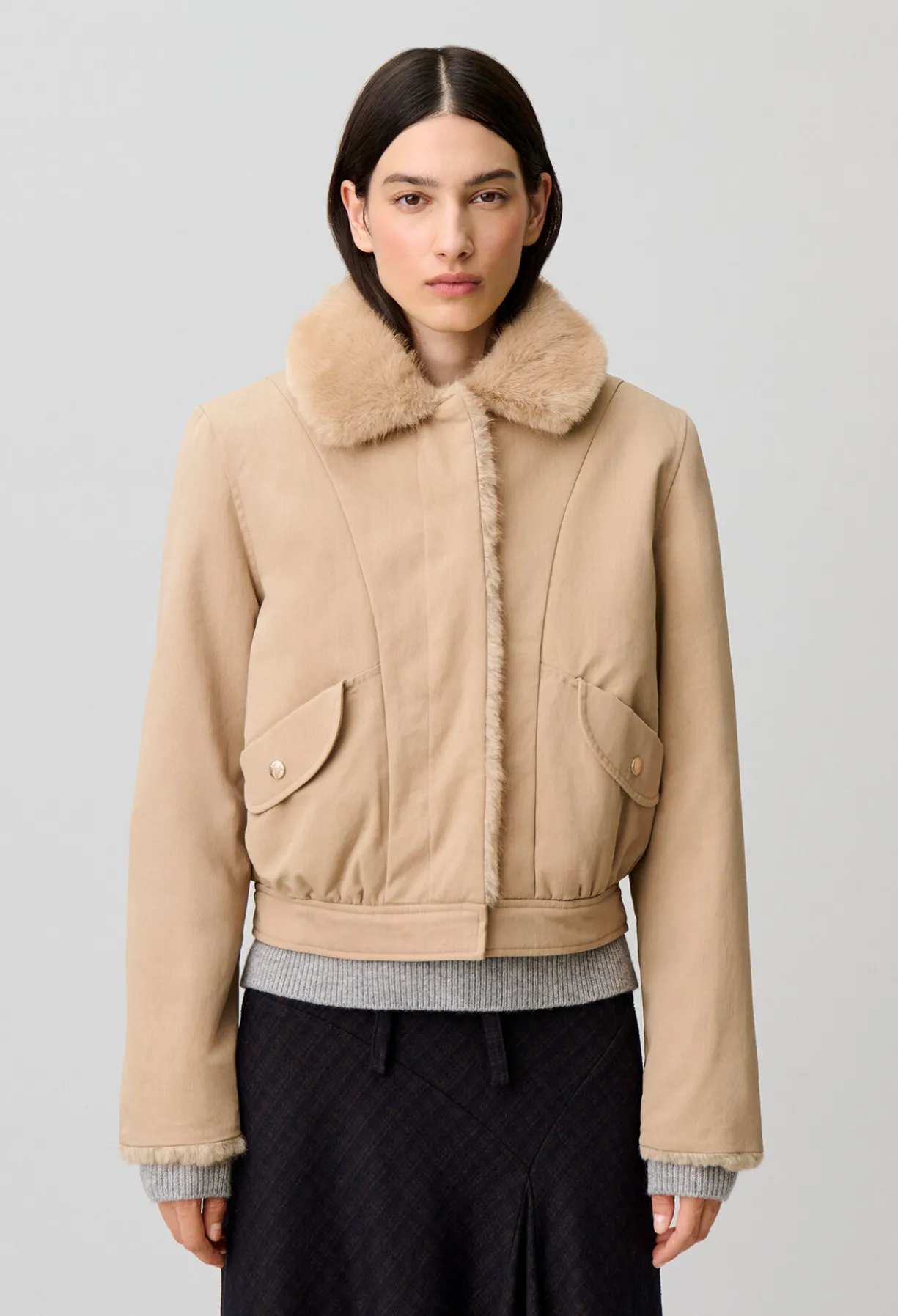 Parka courte nylon réversible