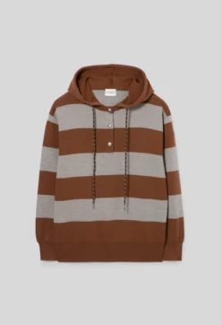 Pull large en maille rayé