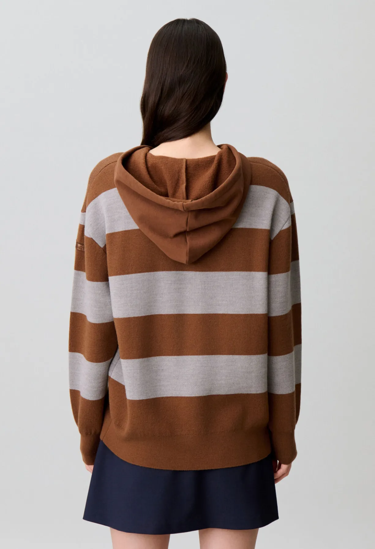 Pull large en maille rayé