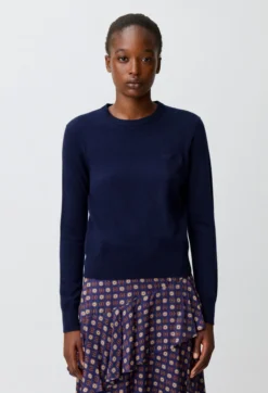 Pull maille bijou cœur doré